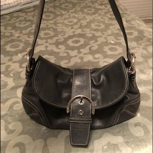 Coach black leather purse